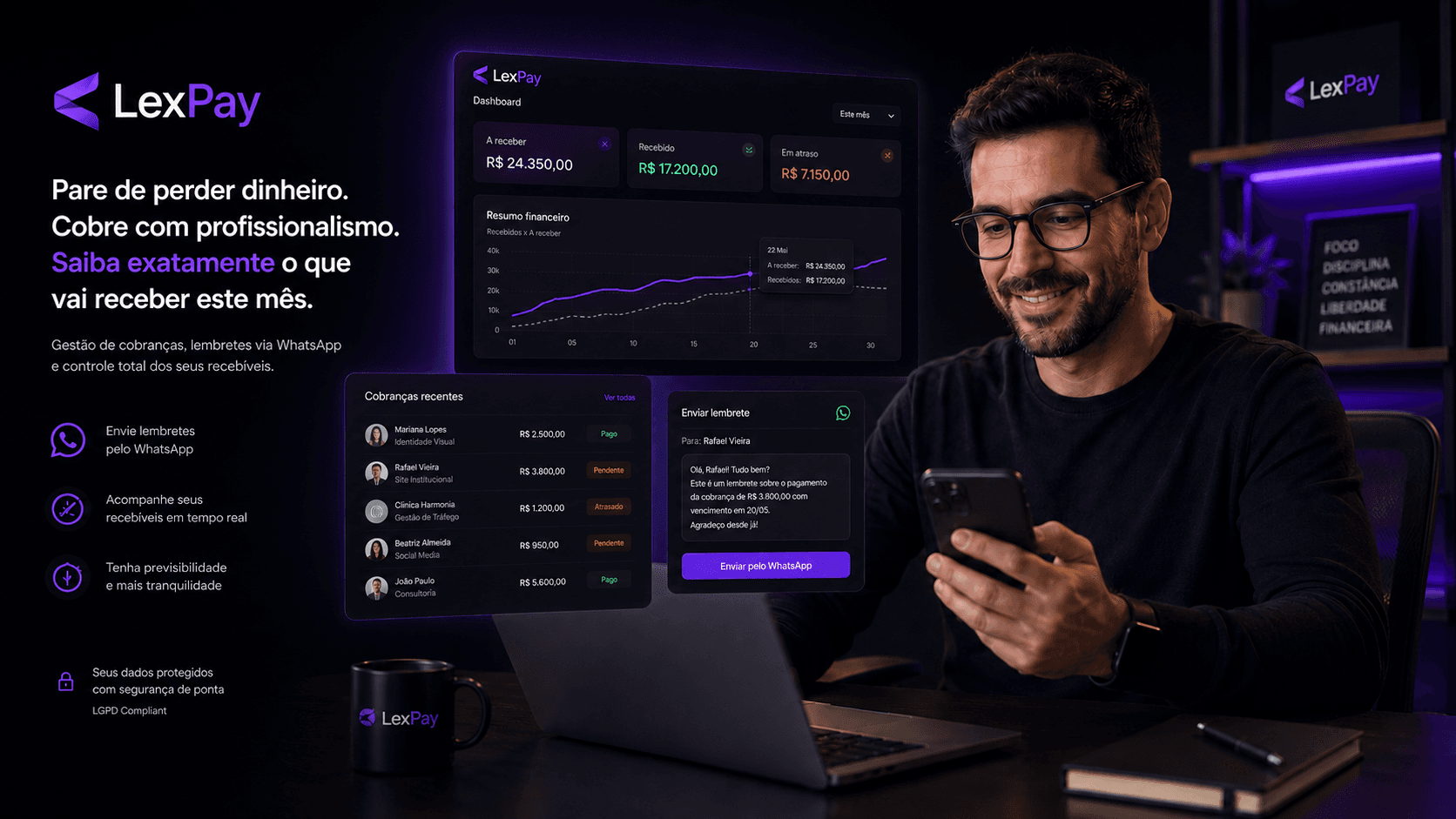 LexPay — painel de cobranças